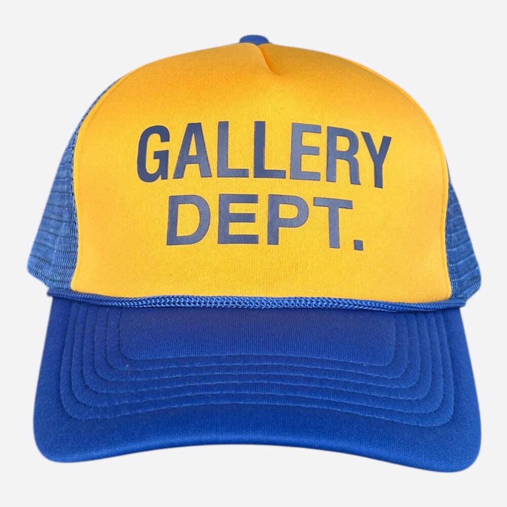 Gallery Dept Blue & Yellow Logo Trucker Hat